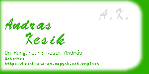 andras kesik business card